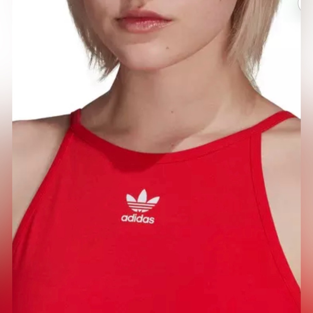 ADIDAS Originals Women's XL Adicolor Classics Tight Summer Dress - Red - NWT - Picture 3 of 8